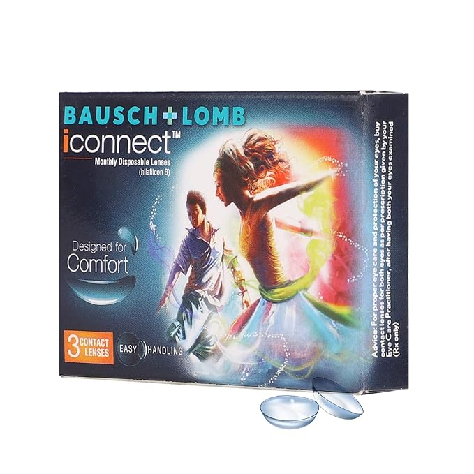 bausch + lomb i connect monthly contact lenses 2 piece in 1 box 