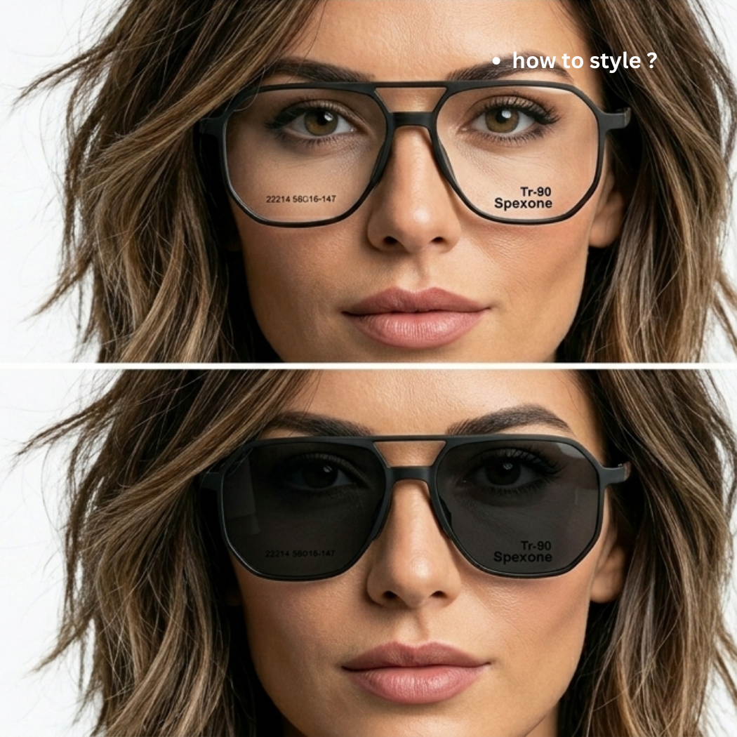 Spexone 3-in-1 Magnetic Clip-On Eyeglasses – Polarized UV Sunglasses