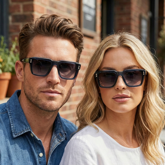 Spexone Specsmith Series: Navy Crystal Frame with Blue Gradient Lens