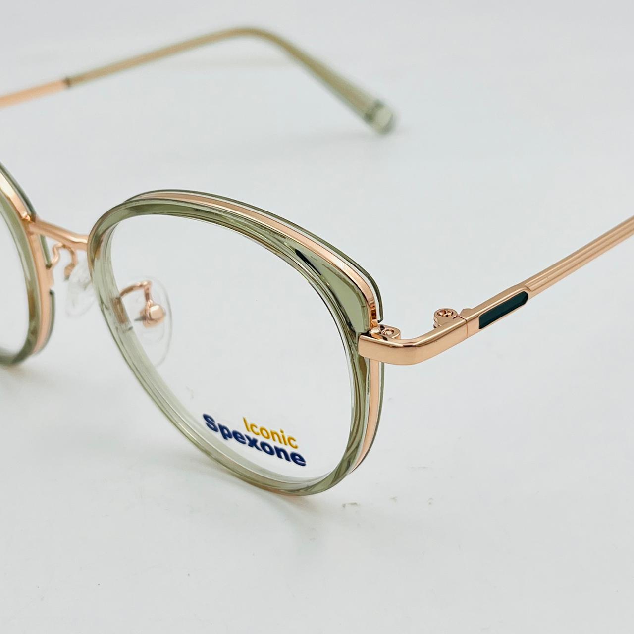 Spexone Iconic TR87343 Series premium: Soft Olive with transparent lens