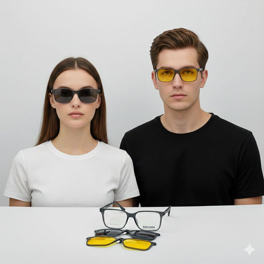 Spexone spexmark LA002 Premium 3-in-1 Magnetic Clip-on Eyeglasses