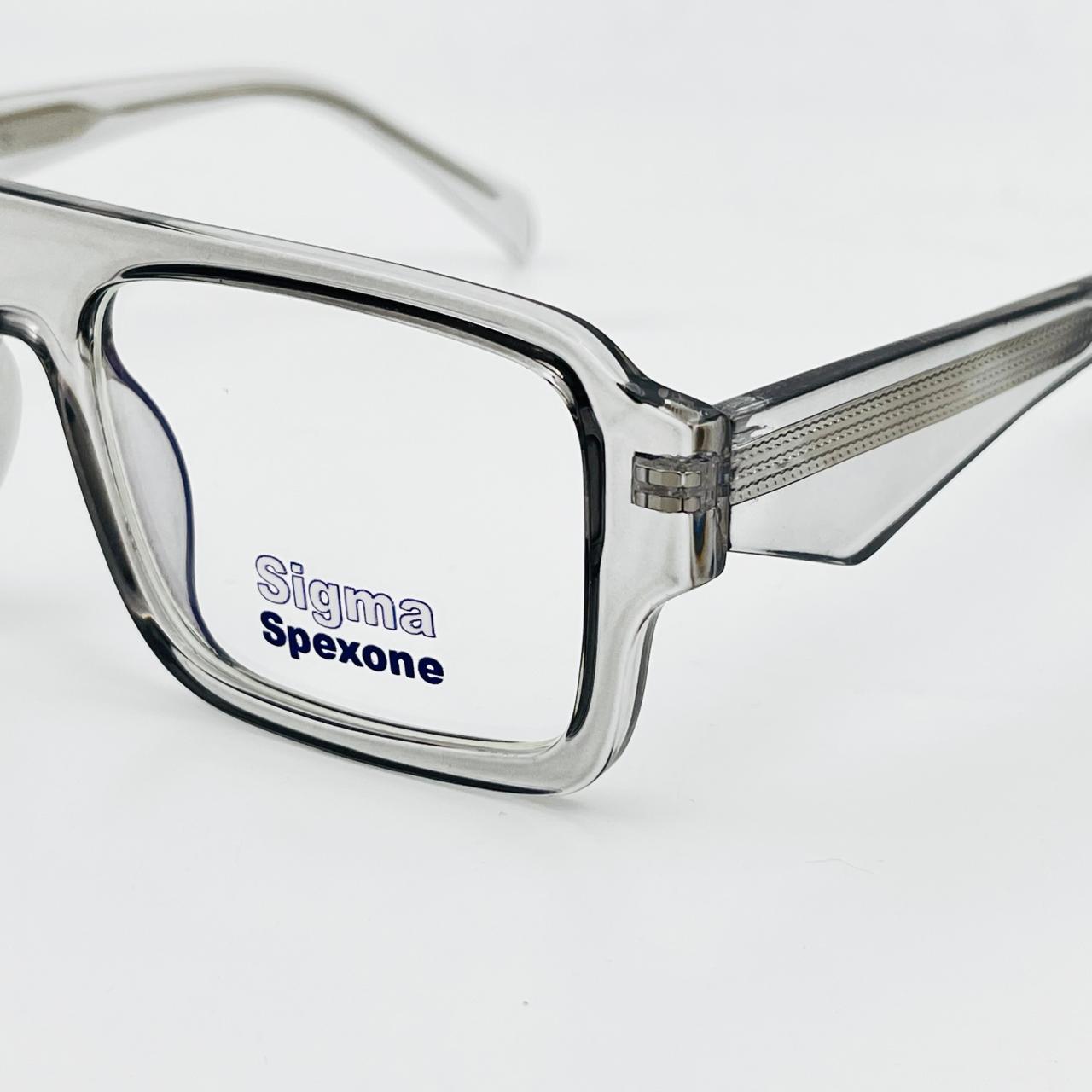 spexone sigma clear grey premium eyewear
