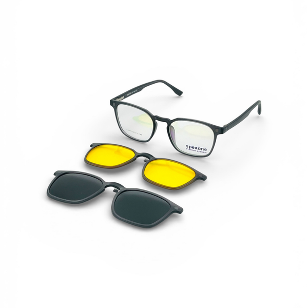 Spexone 3-in-1 Magnetic Clip-On Eyeglasses – Polarized UV Sunglasses