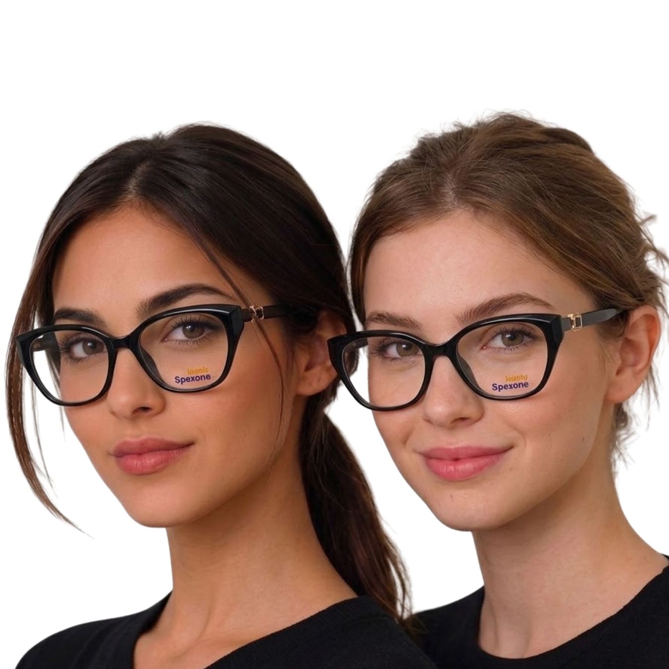 Spexone iconic glossy black series: premium  Eyewear for woman