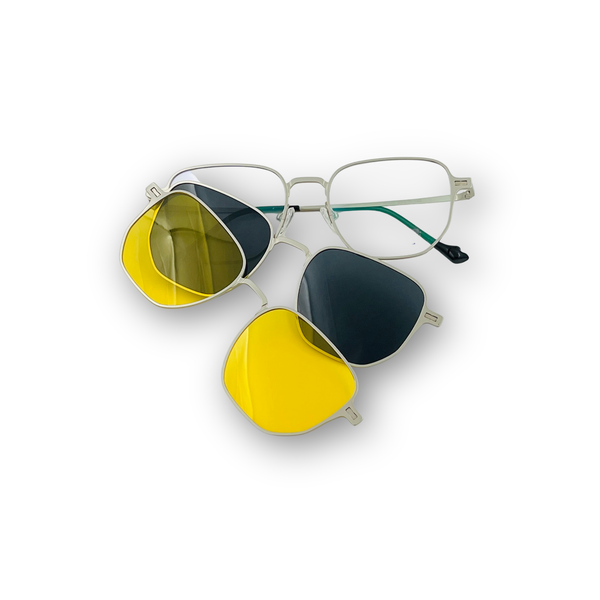 Spexone 3-in-1 Magnetic Clip-On Eyeglasses – Polarized UV Sunglasses