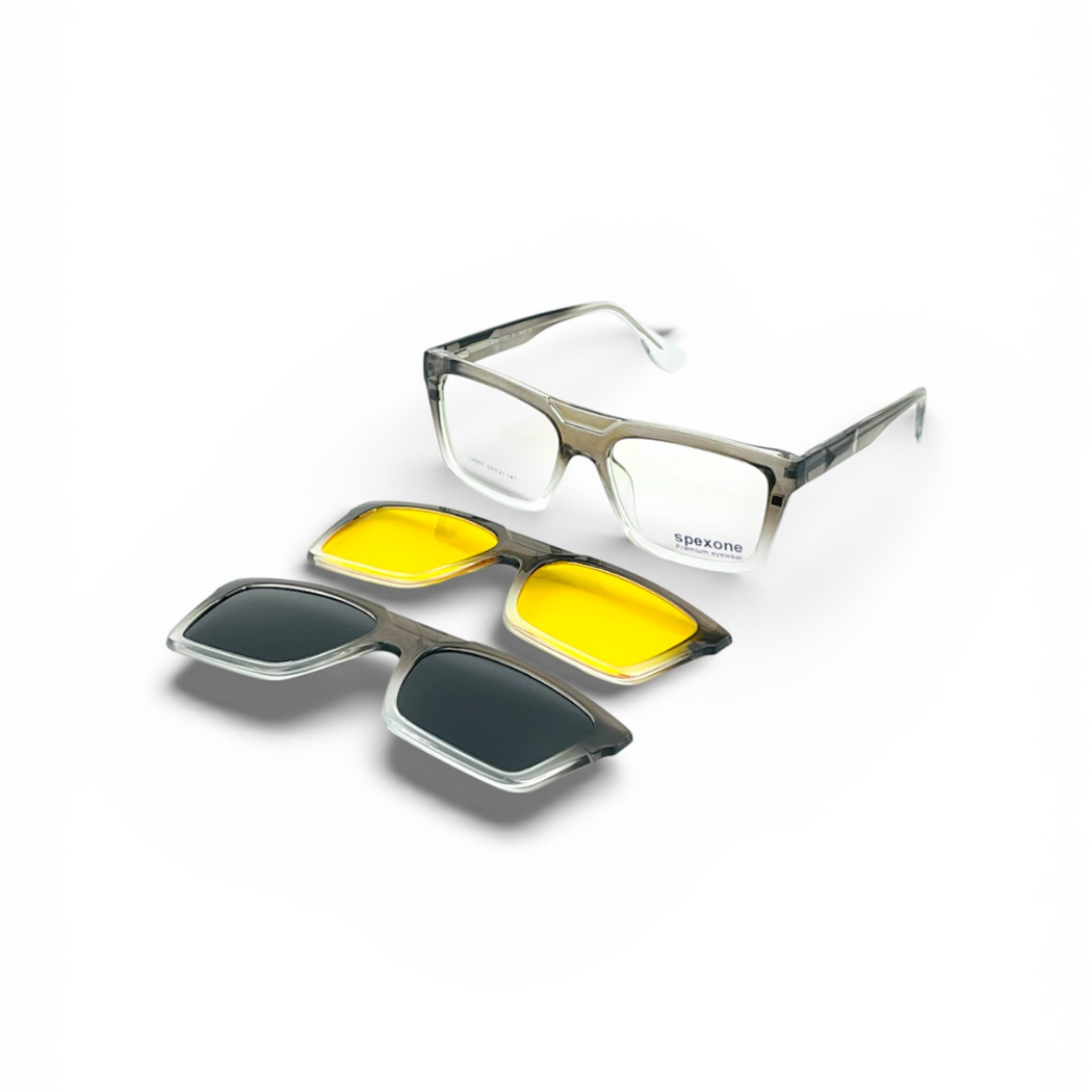 Spexone 3-in-1 Magnetic Clip-On Eyeglasses – Polarized UV Sunglasses