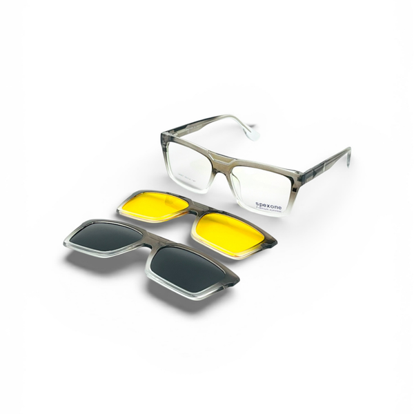 Spexone 3-in-1 Magnetic Clip-On Eyeglasses – Polarized UV Sunglasses