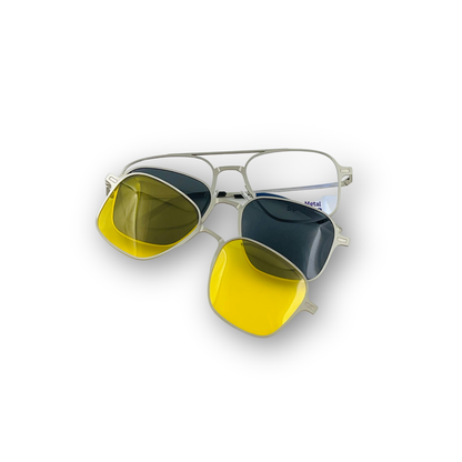 Spexone 3-in-1 Magnetic Clip-On Eyeglasses – Polarized UV Sunglasses