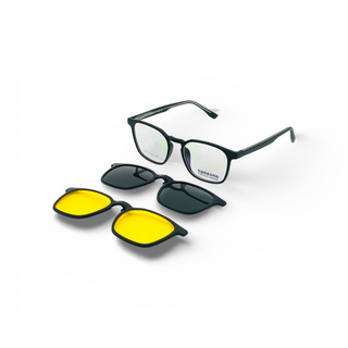 Spexone 3-in-1 Magnetic Clip-On Eyeglasses – Polarized UV Sunglasses