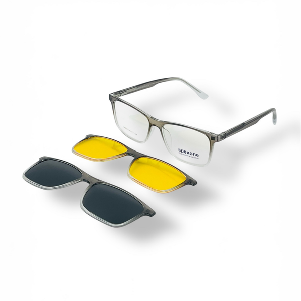 Spexone 3-in-1 Magnetic Clip-On Eyeglasses – Polarized UV Sunglasses