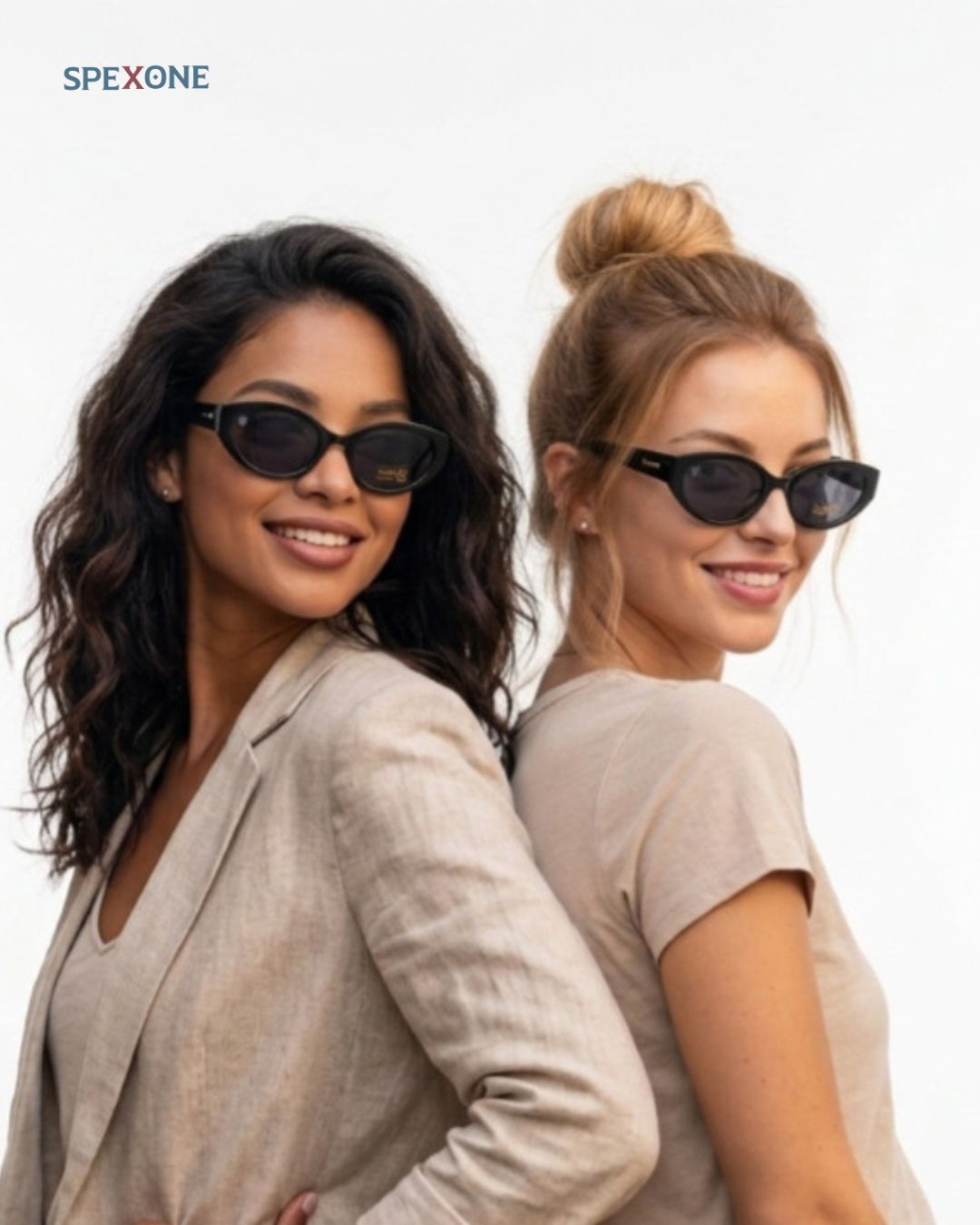 spexone spexsmith solid black series: premium  sunglass for woman