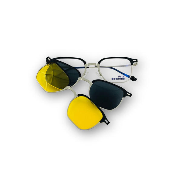 Spexone 3-in-1 Magnetic Clip-On Eyeglasses – Polarized UV Sunglasses