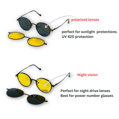 Spexone 3-in-1 Magnetic Clip-On Eyeglasses – Polarized UV Sunglasses