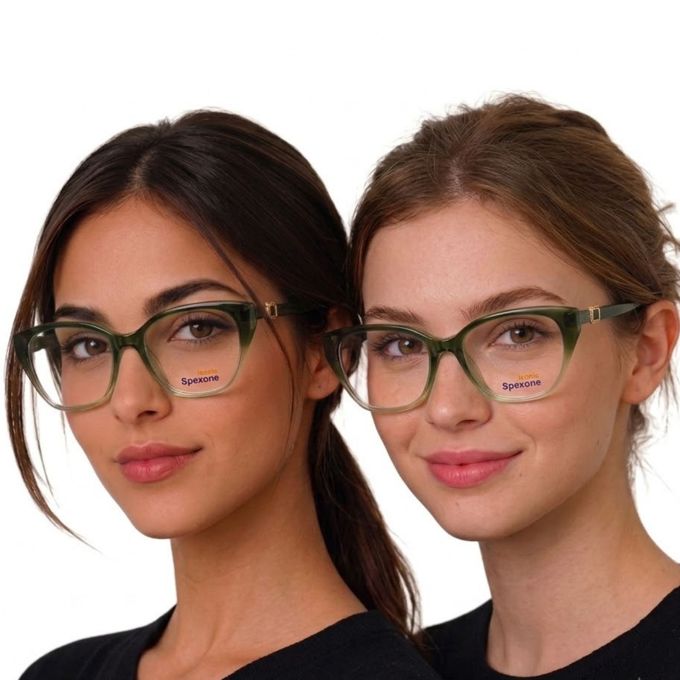 Spexone iconic green gradient series: premium  Eyewear for woman