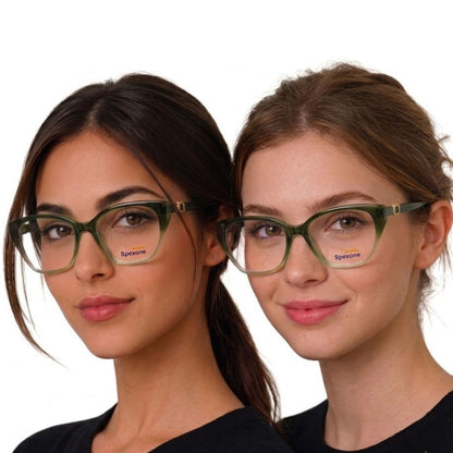 Spexone iconic green gradient series: premium  Eyewear for woman