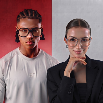 Spexone spexmith  glossy black & transparent  : premium sunglass for man & woman