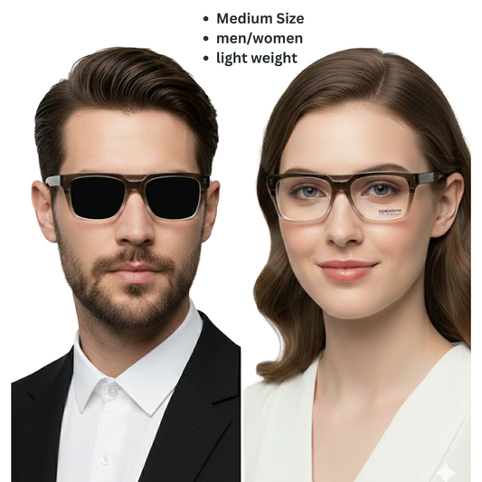 Spexone spexmark LA007 Premium 3-in-1 Magnetic Clip-on Eyeglasses