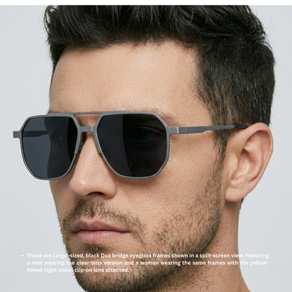 Spexone 3-in-1 Magnetic Clip-On Eyeglasses – Polarized UV Sunglasses