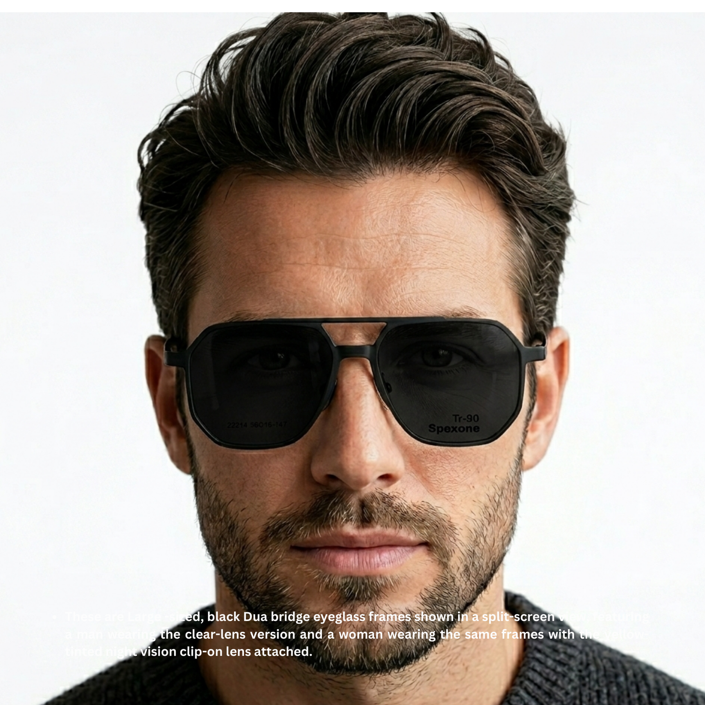 Spexone 3-in-1 Magnetic Clip-On Eyeglasses – Polarized UV Sunglasses
