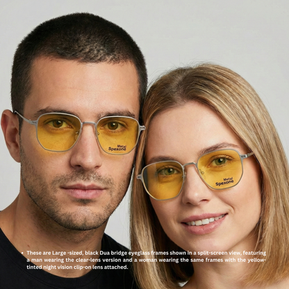 Spexone 3-in-1 Magnetic Clip-On Eyeglasses – Polarized UV Sunglasses