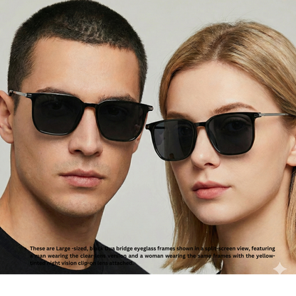 Spexone 3-in-1 Magnetic Clip-On Eyeglasses – Polarized UV Sunglasses