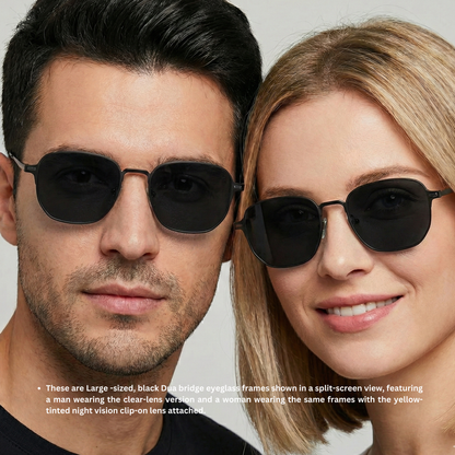 Spexone 3-in-1 Magnetic Clip-On Eyeglasses – Polarized UV Sunglasses
