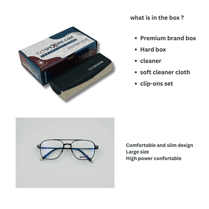 Spexone 3-in-1 Magnetic Clip-On Eyeglasses – Polarized UV Sunglasses