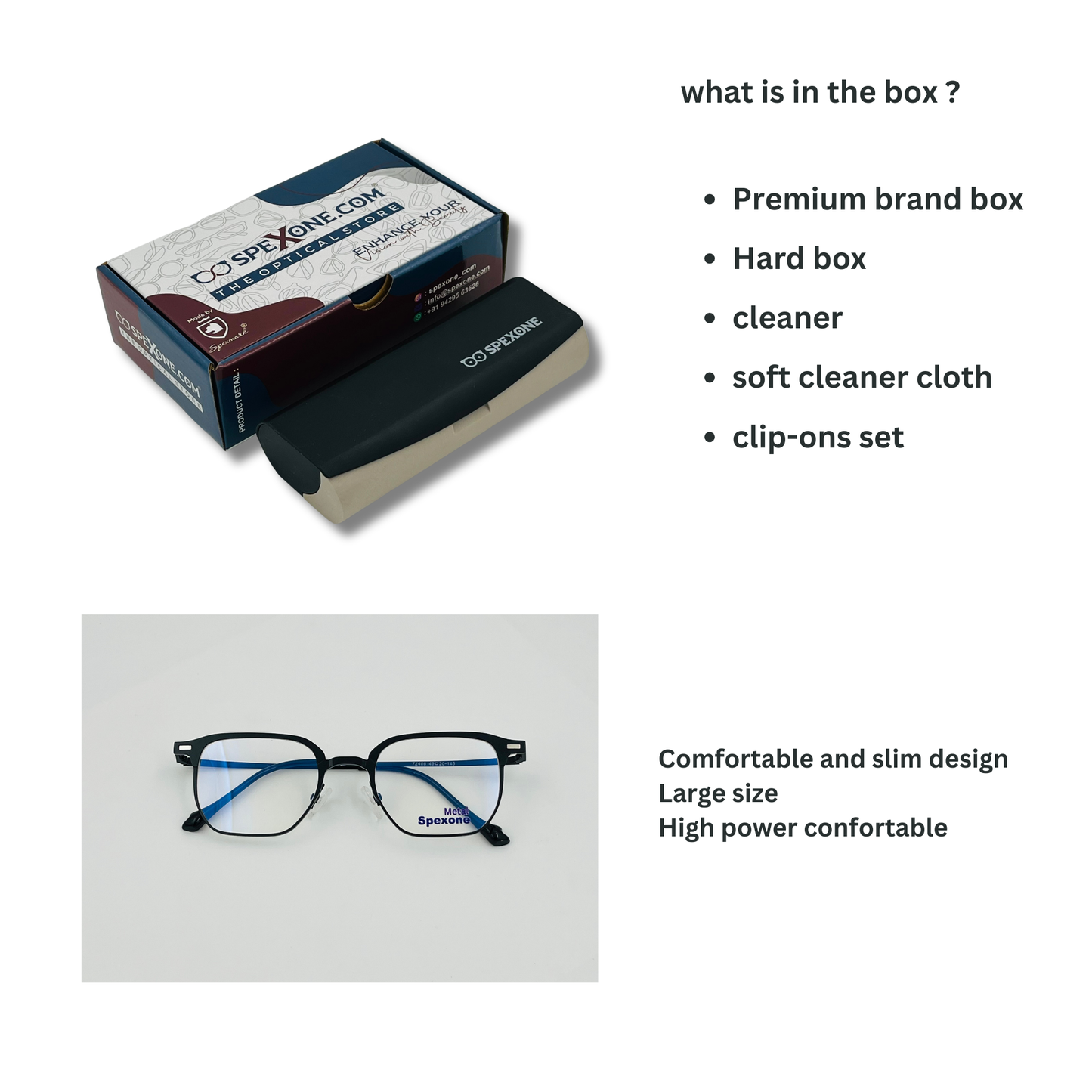 Spexone 3-in-1 Magnetic Clip-On Eyeglasses – Polarized UV Sunglasses