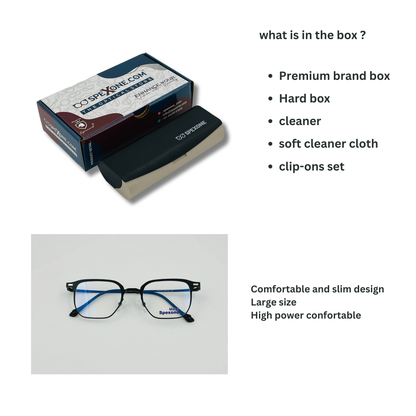 Spexone 3-in-1 Magnetic Clip-On Eyeglasses – Polarized UV Sunglasses