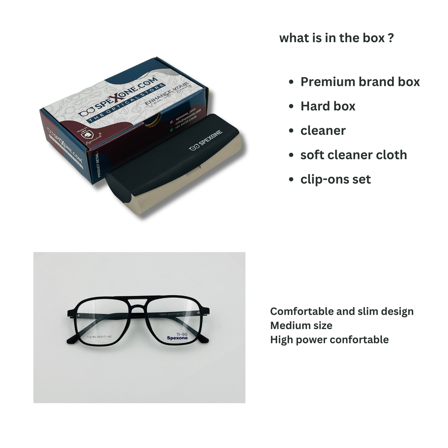 Spexone 3-in-1 Magnetic Clip-On Eyeglasses – Polarized UV Sunglasses