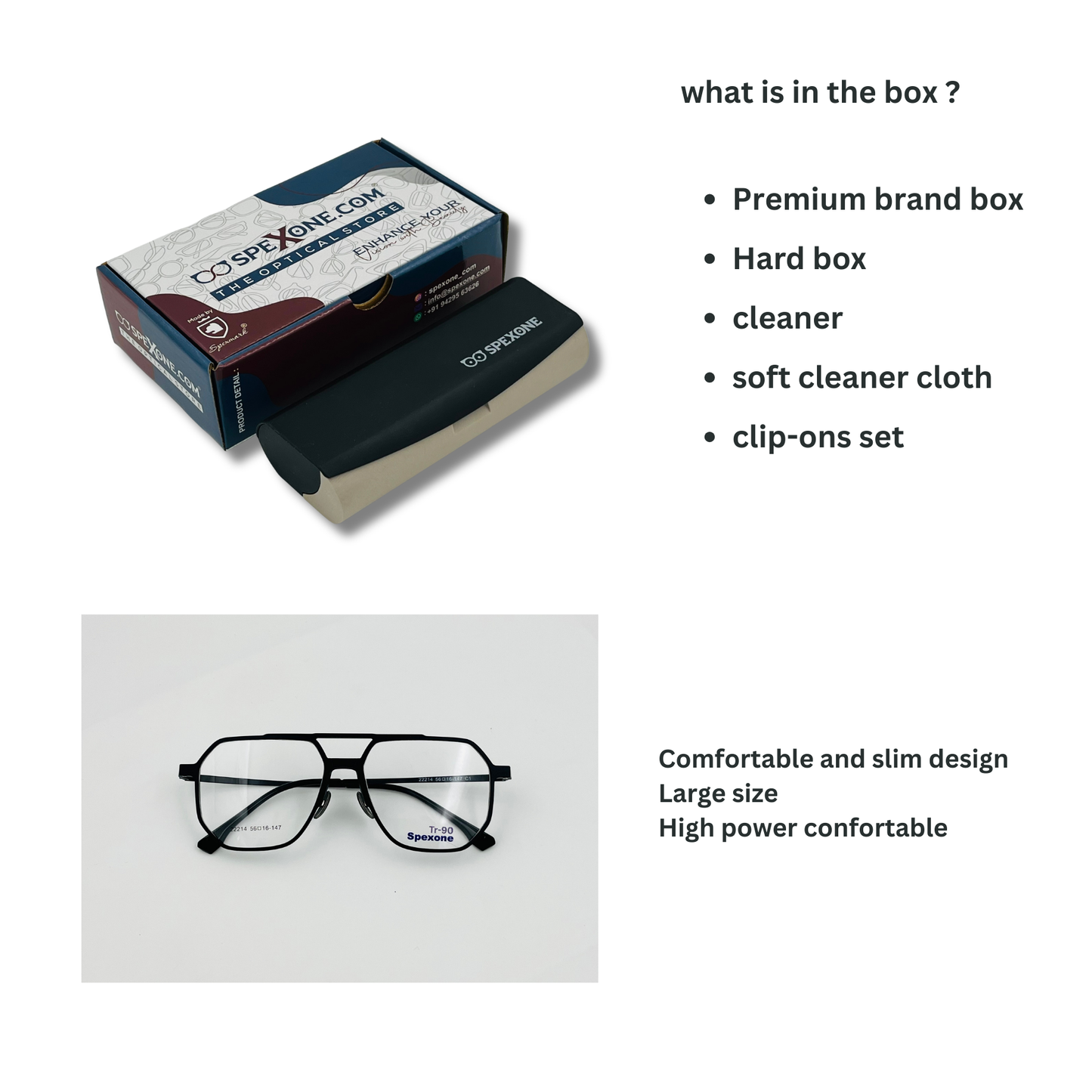 Spexone 3-in-1 Magnetic Clip-On Eyeglasses – Polarized UV Sunglasses