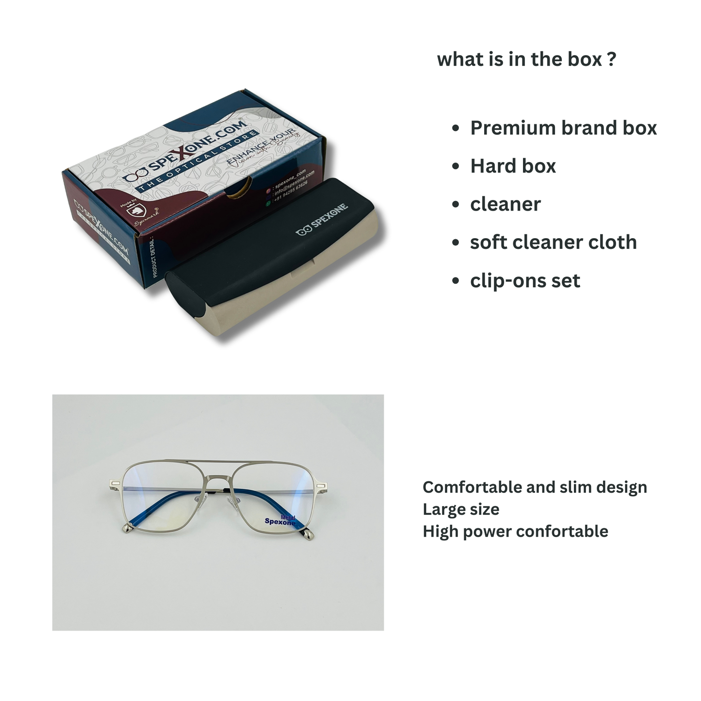 Spexone 3-in-1 Magnetic Clip-On Eyeglasses – Polarized UV Sunglasses