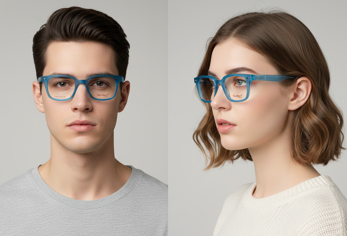 tom han's 147020 mate blue premium eyewear