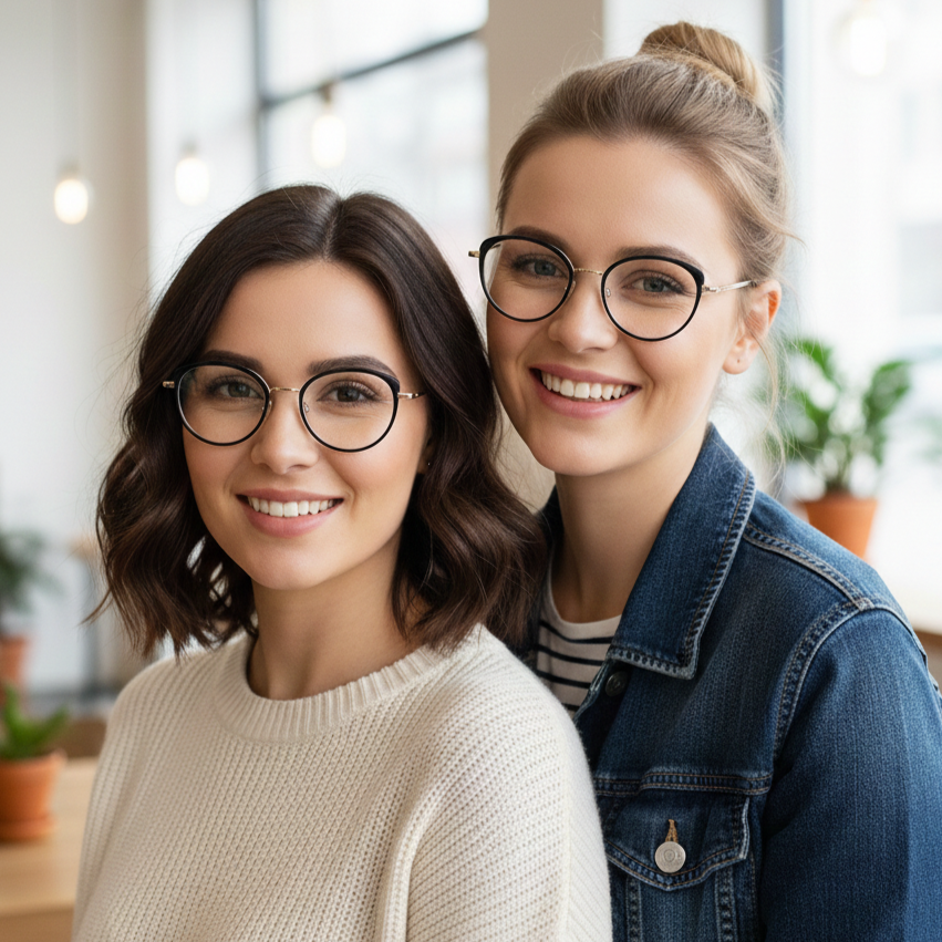 Spexone Iconic TR87343 Series premium: Glossy Black with transparent lens