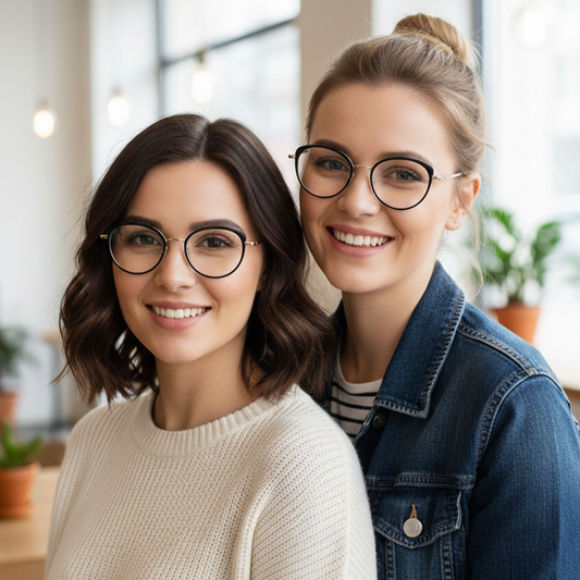 Spexone Iconic TR87343 Series premium: Glossy Black with transparent lens