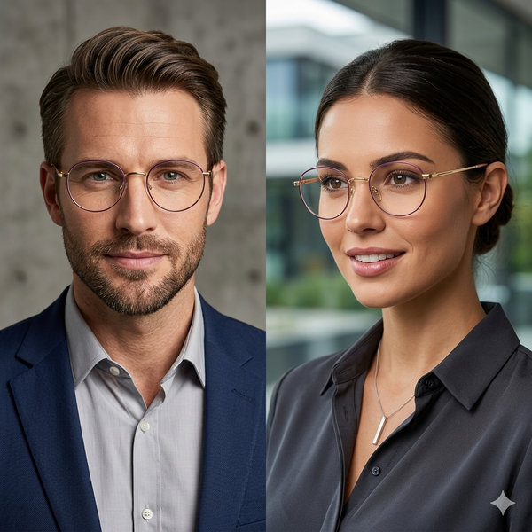 Spexone leo round Rose gold premium eyewear for man and woman