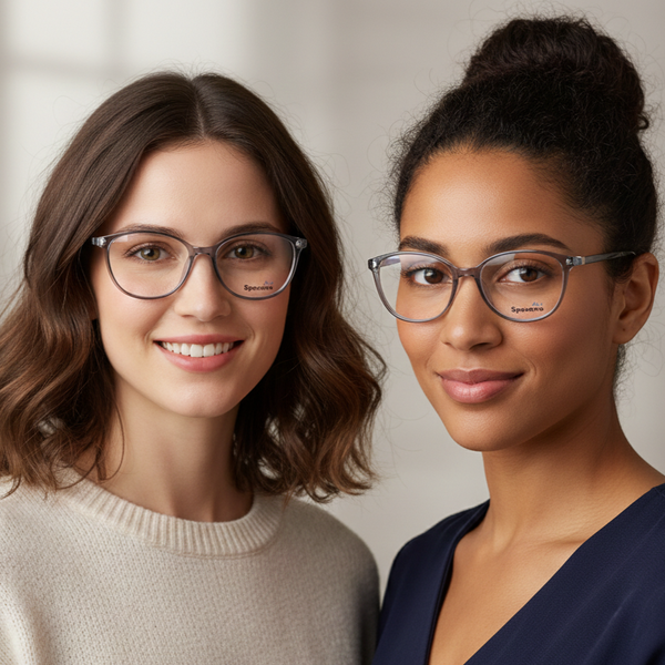 Spexone Air U-1807-50 Series premium: Crystal Grey Frame with transparent lens