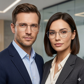 Spexone leo  geometric Silver premium eyewear for man and woman