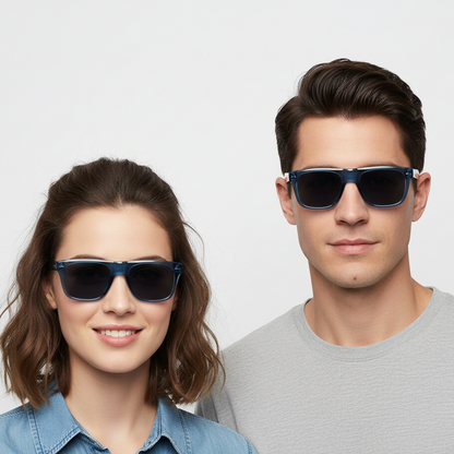 Spexone spexmark AL8805 series :Crystal Blue frame with Dark Grey lens