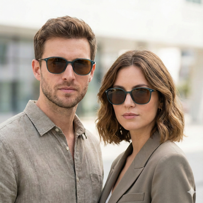 Spexone Specsmith Series:	Petrol Blue Frame with Amber tint Lens