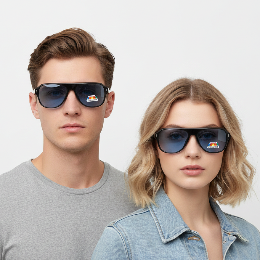 Spexone spexmark AL8801 series: Glossy Black  frame with Light Blue lens