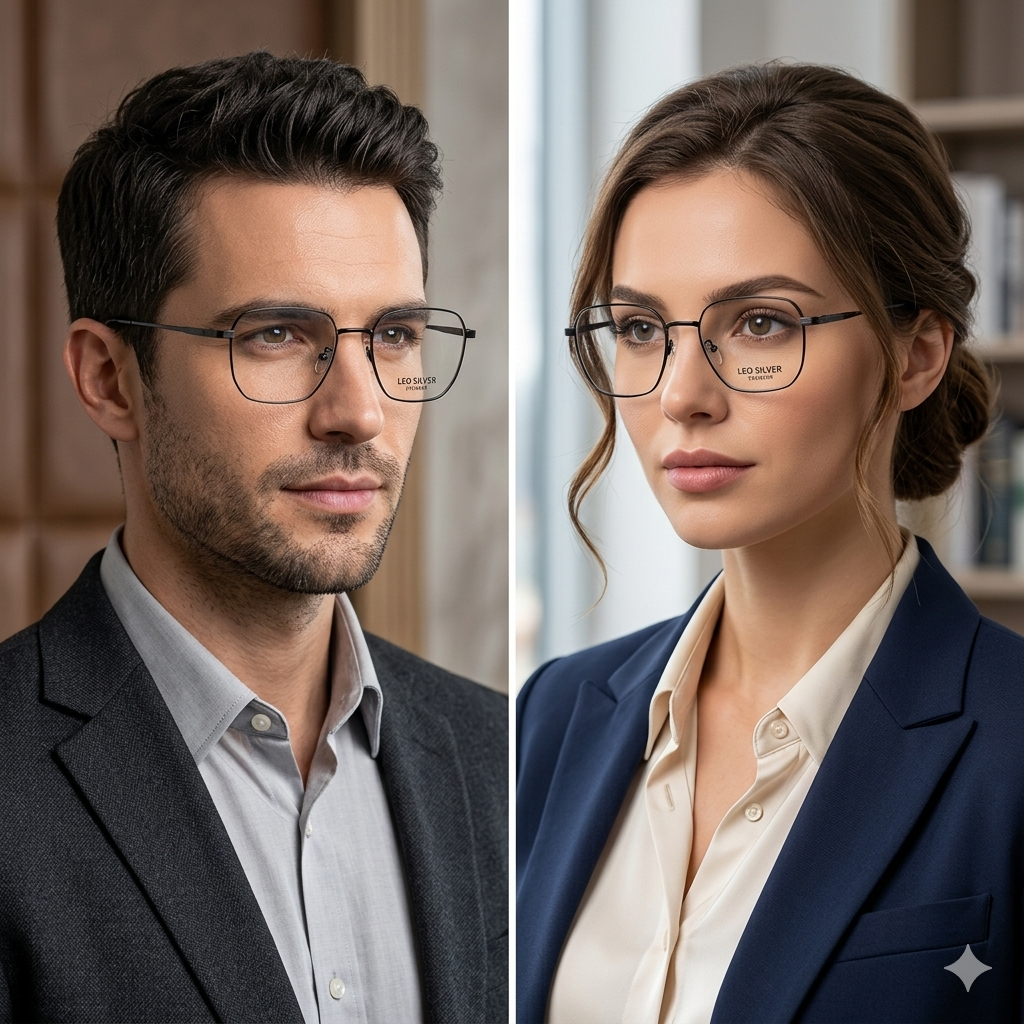 Spexone leo  geomateric bronze premium eyewear for man and woman