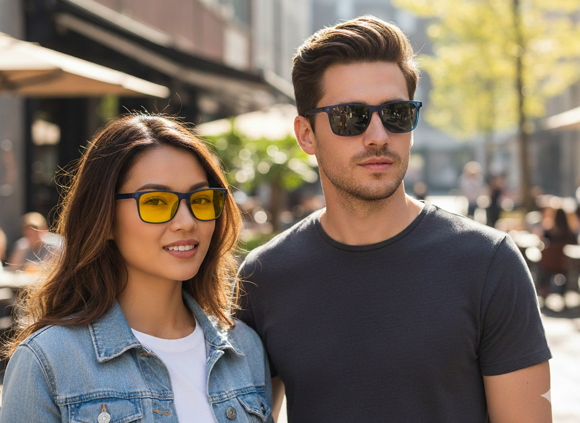 Spexone player SG002 Series: Matte Blue Frame with Transparent Lens