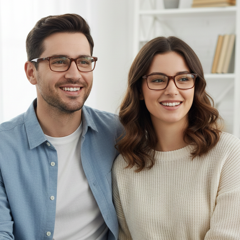 Spexone Air U-840-52 Series premium: Transulent brown frame