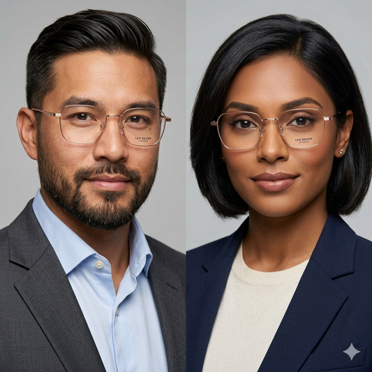 Spexone leo  geometric rose gold premium eyewear for man and woman