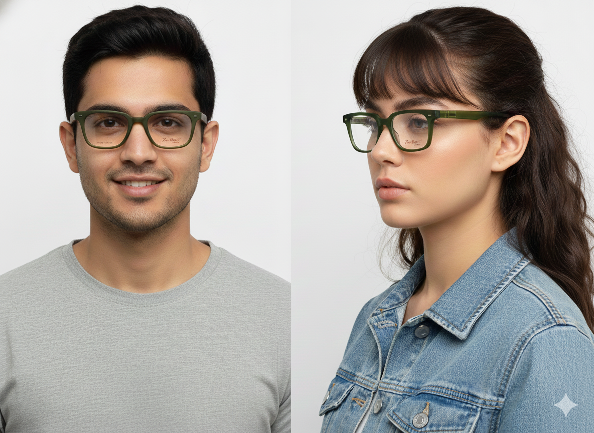 tom han's 147020 mate green premium eyewear