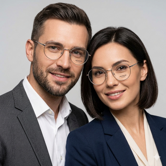 Spexone leo  round silver premium eyewear for man and woman