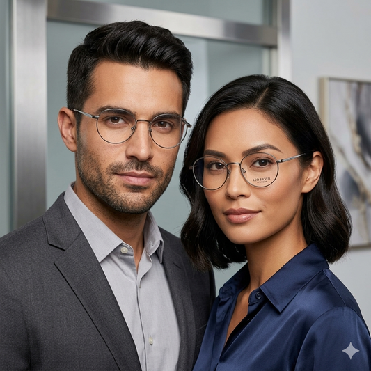 Spexone leo  round silver premium eyewear for man and woman