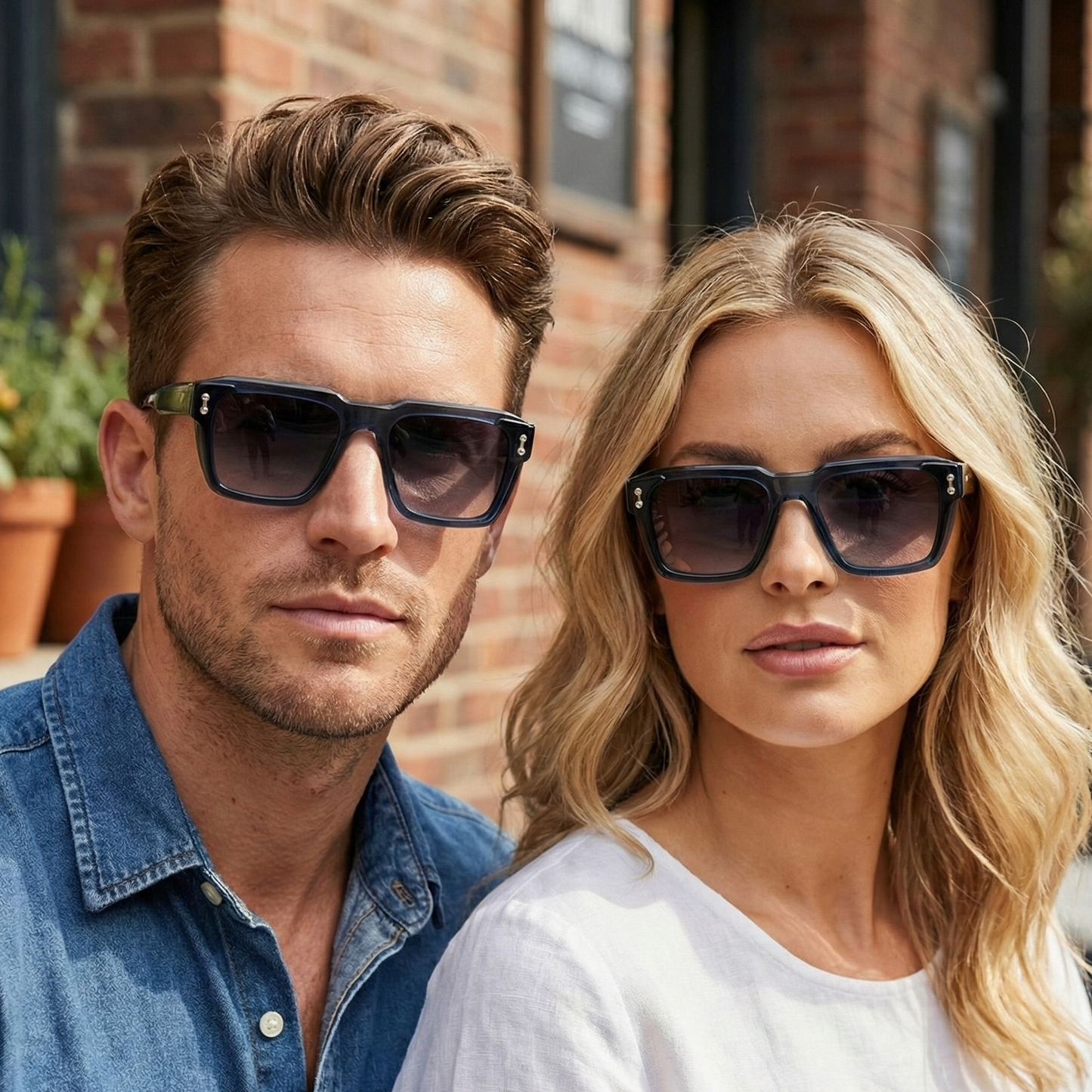 Spexone Specsmith Series: Navy Crystal Frame with Blue Gradient Lens