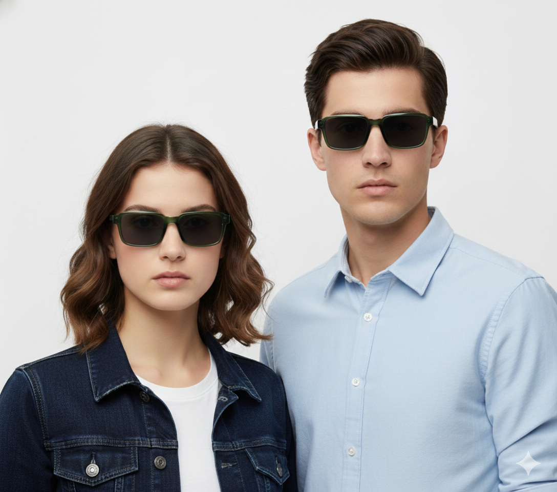 Spexone spexmark AL8804 series : Green transulent frame with dark grey lens